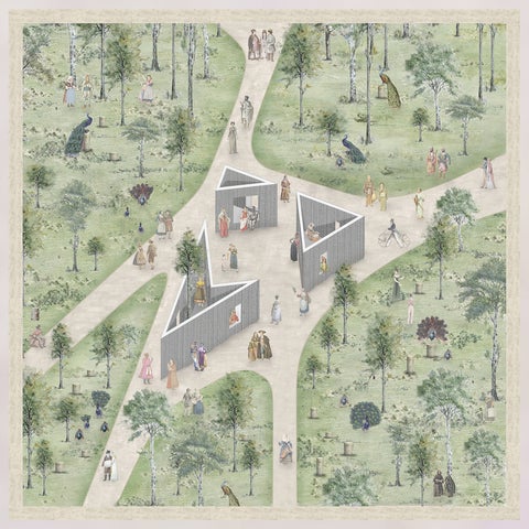 architectural drawing from the project The Garden of Framed Scenes by The Open Workshop
