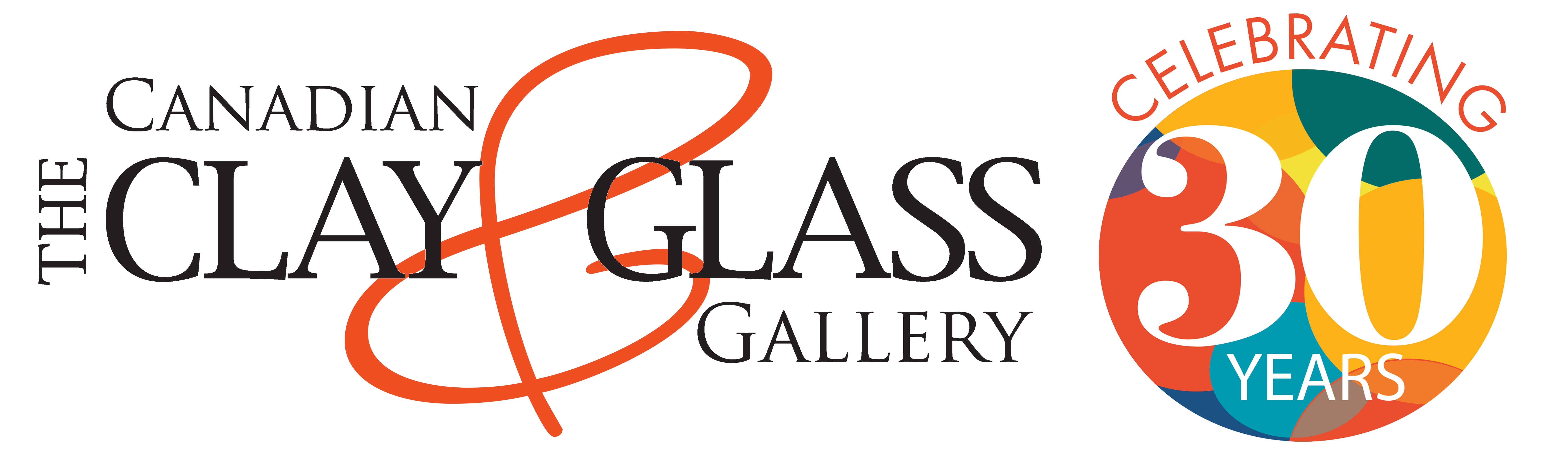 Canadian Clay and Glass Gallery 30th anniversary logo