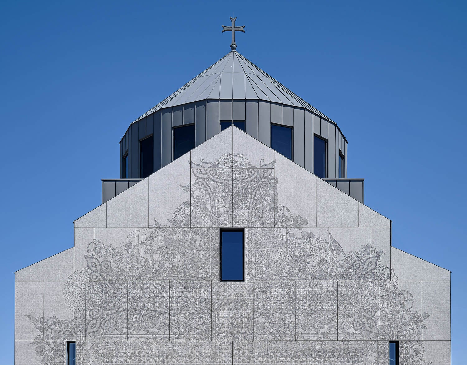 Facade of Saint Sarkis Armenian Church in Texas