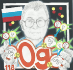 drawing of professor Yuri Oganessian