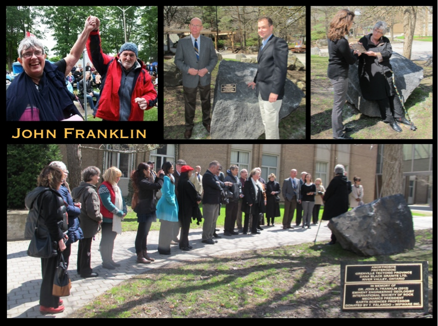 Anorthosite Dedication to John A. Franklin with friends and family at the event. 
