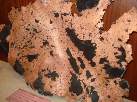 large piece of native copper