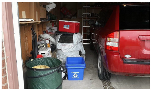 Cluttered Garage Space