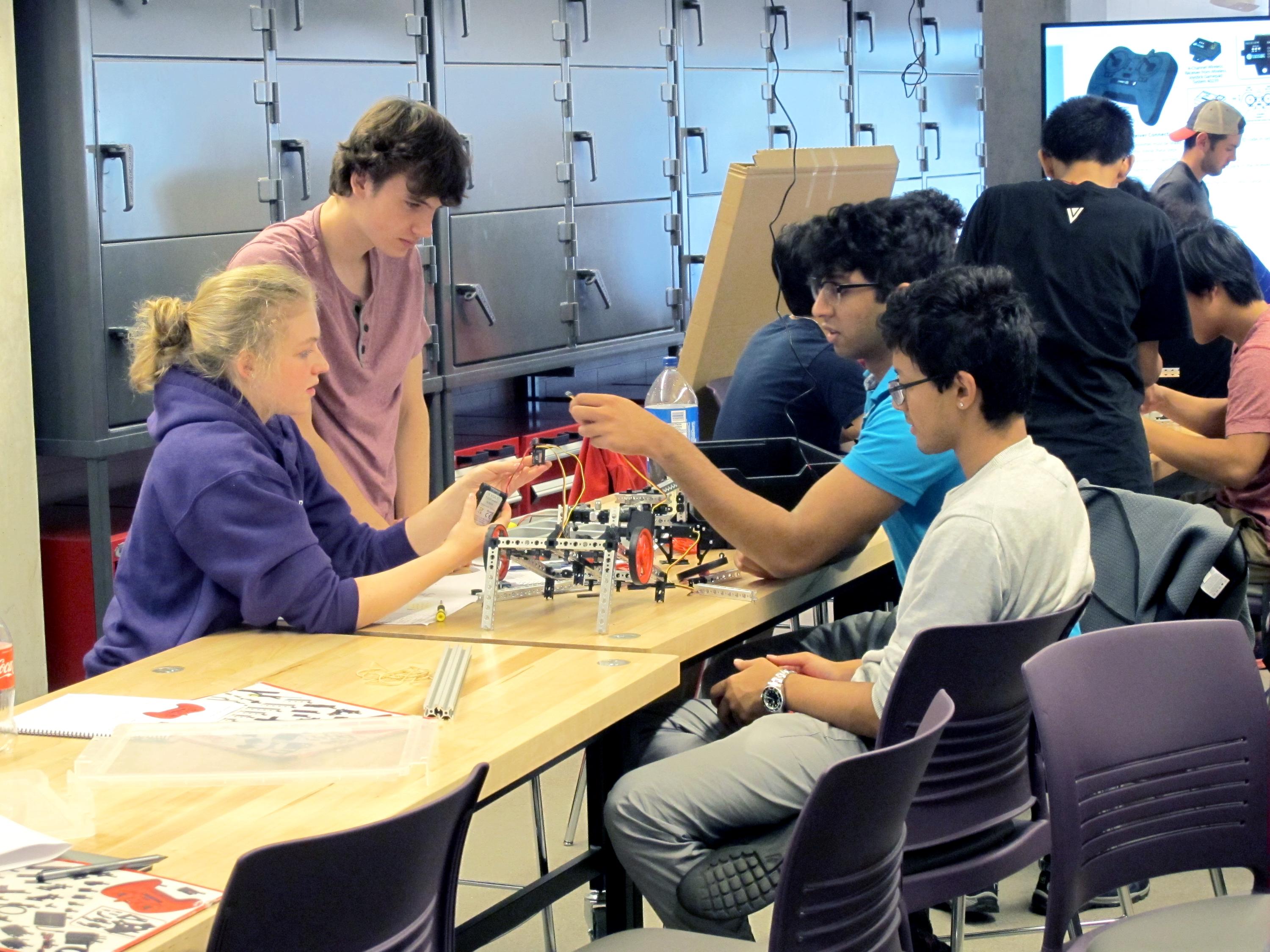Students working on Tron Days, Fall 2018