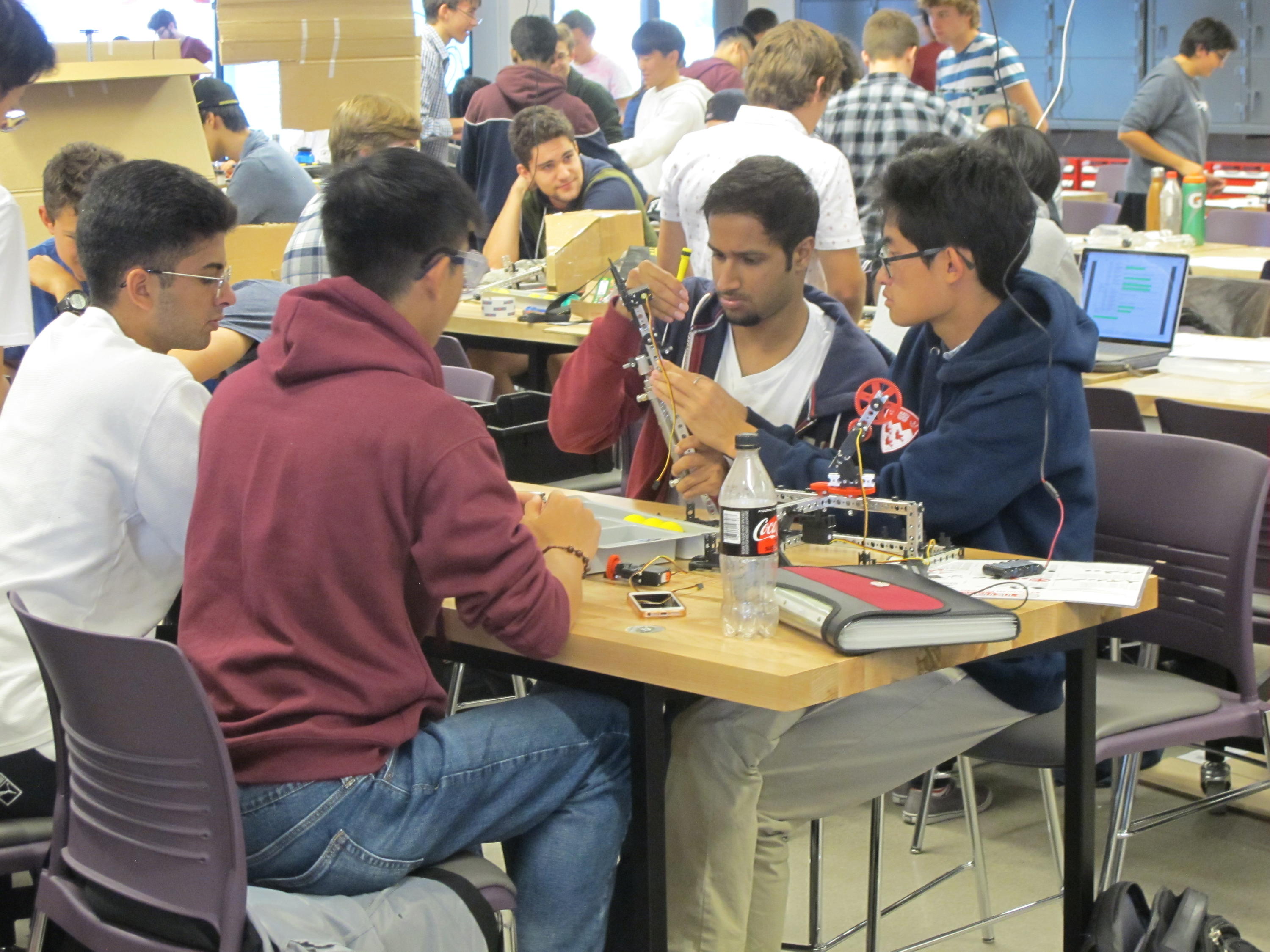 Students working on an Engineering Design Days activity in Mechatronics