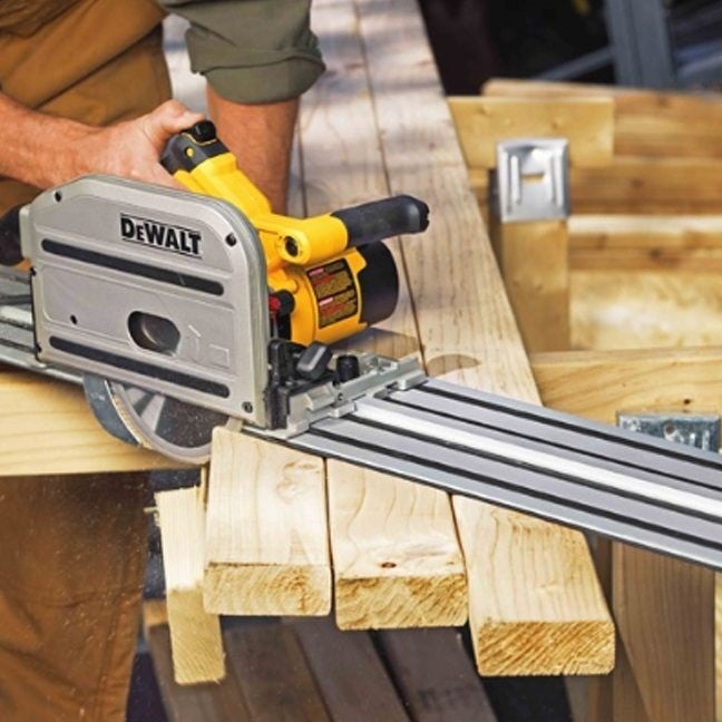 Track saw in action