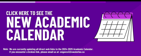 Click here to see the new academic calendar