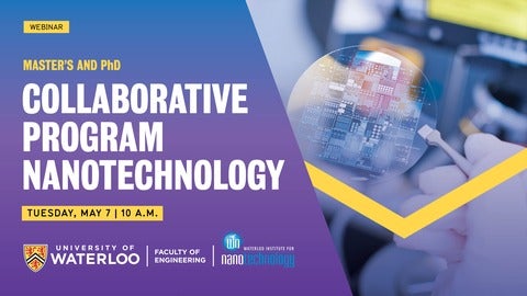 Nanotechnology Engineering Collaborative program Webinar poster. 