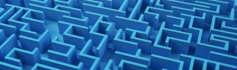 A blue maze
