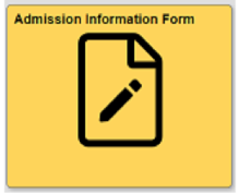 Admission information form tile