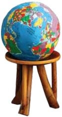 Peace and Conflict Studies stool and globe.