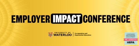 Yellow background with Employer Impact Conference overlayed