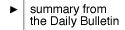 [summary from the Daily Bulletin]