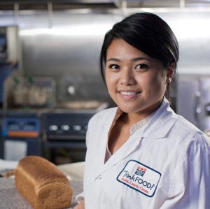 Photo of student on co-op in industrial bakery