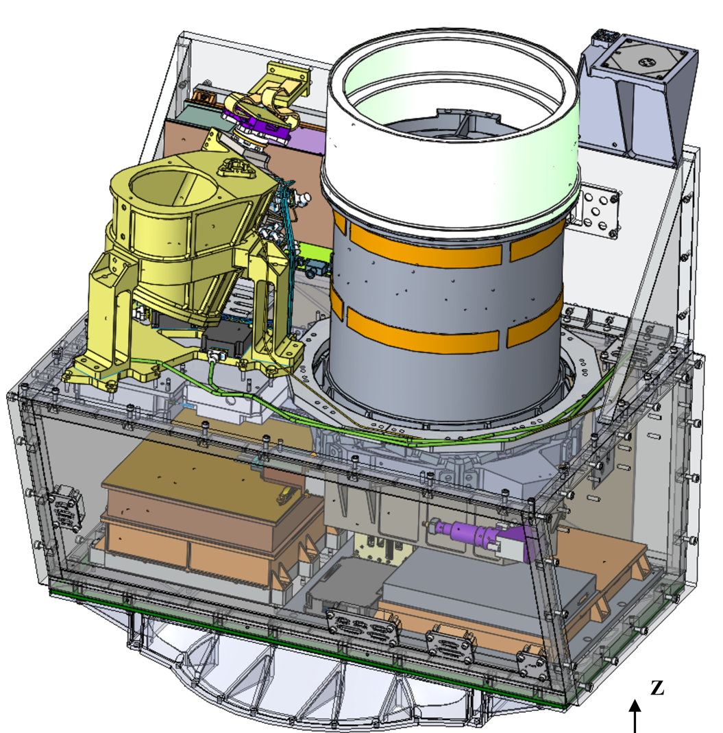 A model drawing of the Quantum Encryption and Science Satellite.
