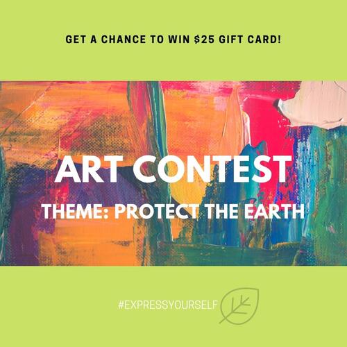  protect the eart, express yourself, get a chance to win a $25 gift card