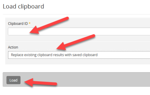 Load clipboard form with fields highlighted