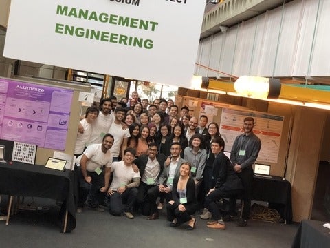 Management engineering class at their symposium