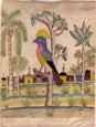 Parrot and tropical city