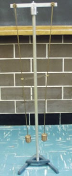Photograph of a coupled pendulum
