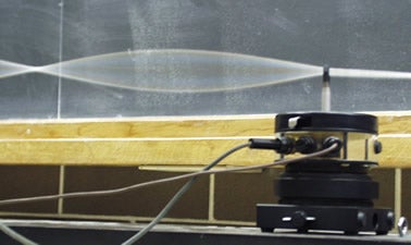 Photograph of standing wave on a string