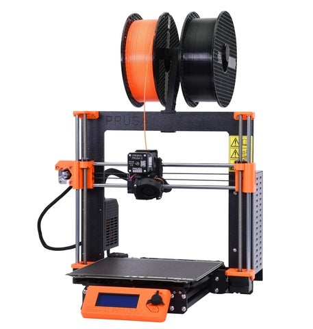 A Prusa i3 MK3s+ 3D printer