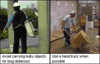  Use a hand truck when possible