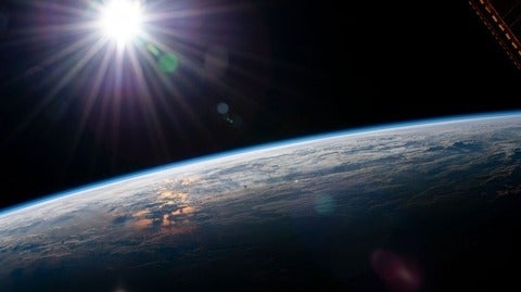 Picture of sun and earth