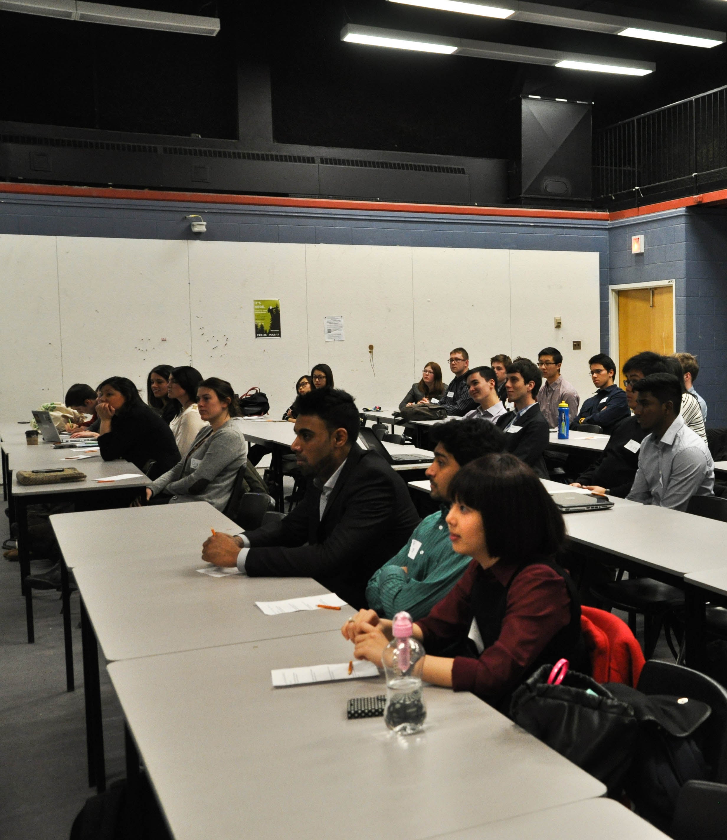 students listening to presentation