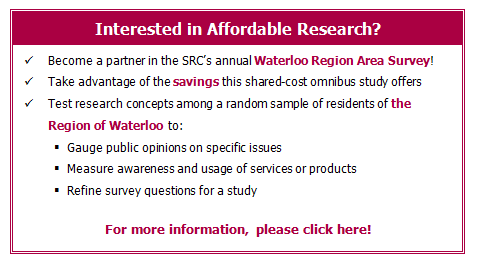 advertisement for the Waterloo Region Area Survey