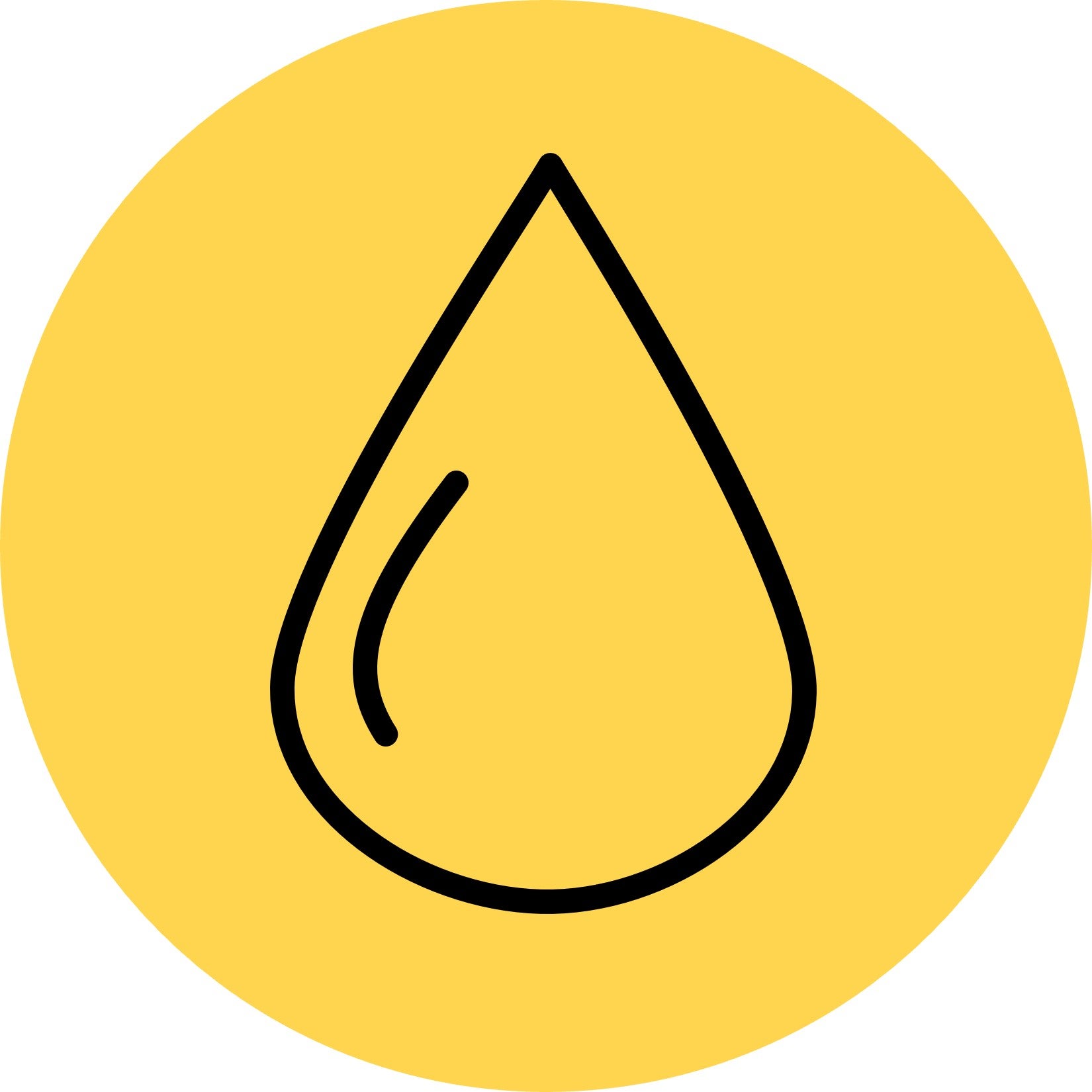 Water droplet line icon