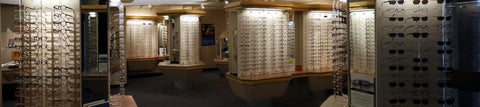 Frame displays in the Optical Services dispensary