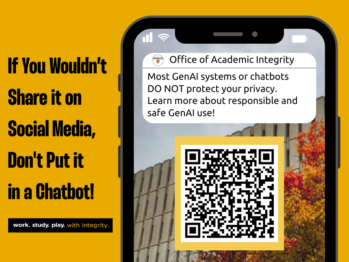 Slide with image of phone and a message popped up from the Office of Academic Integrity 