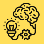 Clipart of light bulb and brain.