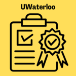 Clipart of quality checklist with UWaterloo heading.