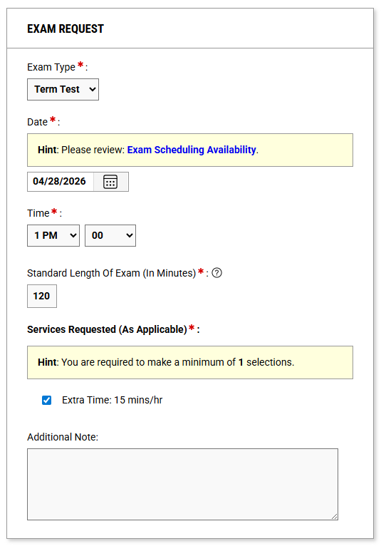 screenshot of different drop-down menus 