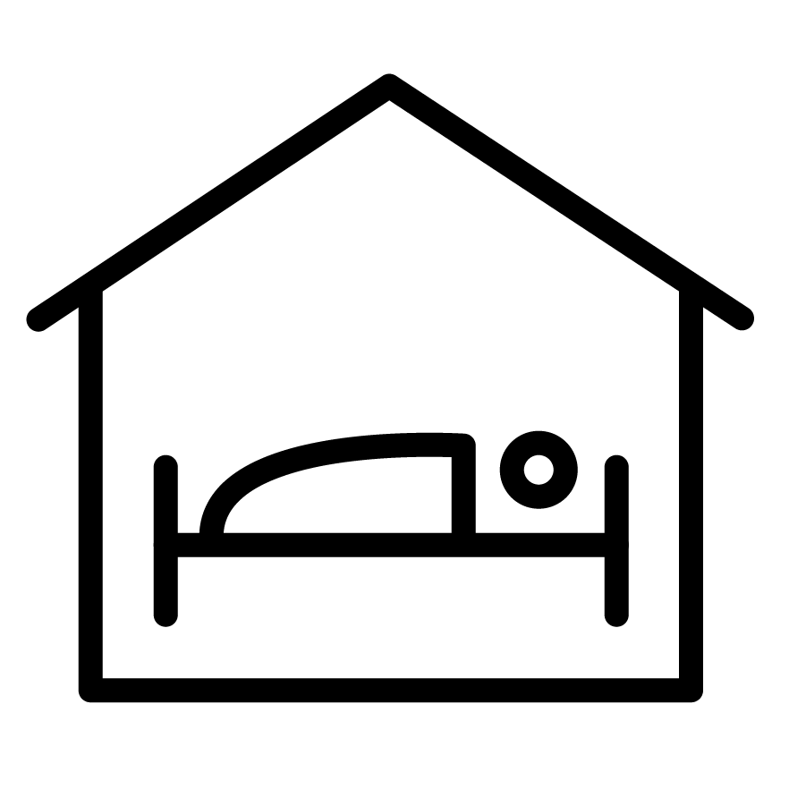 Person sleeping in a bed