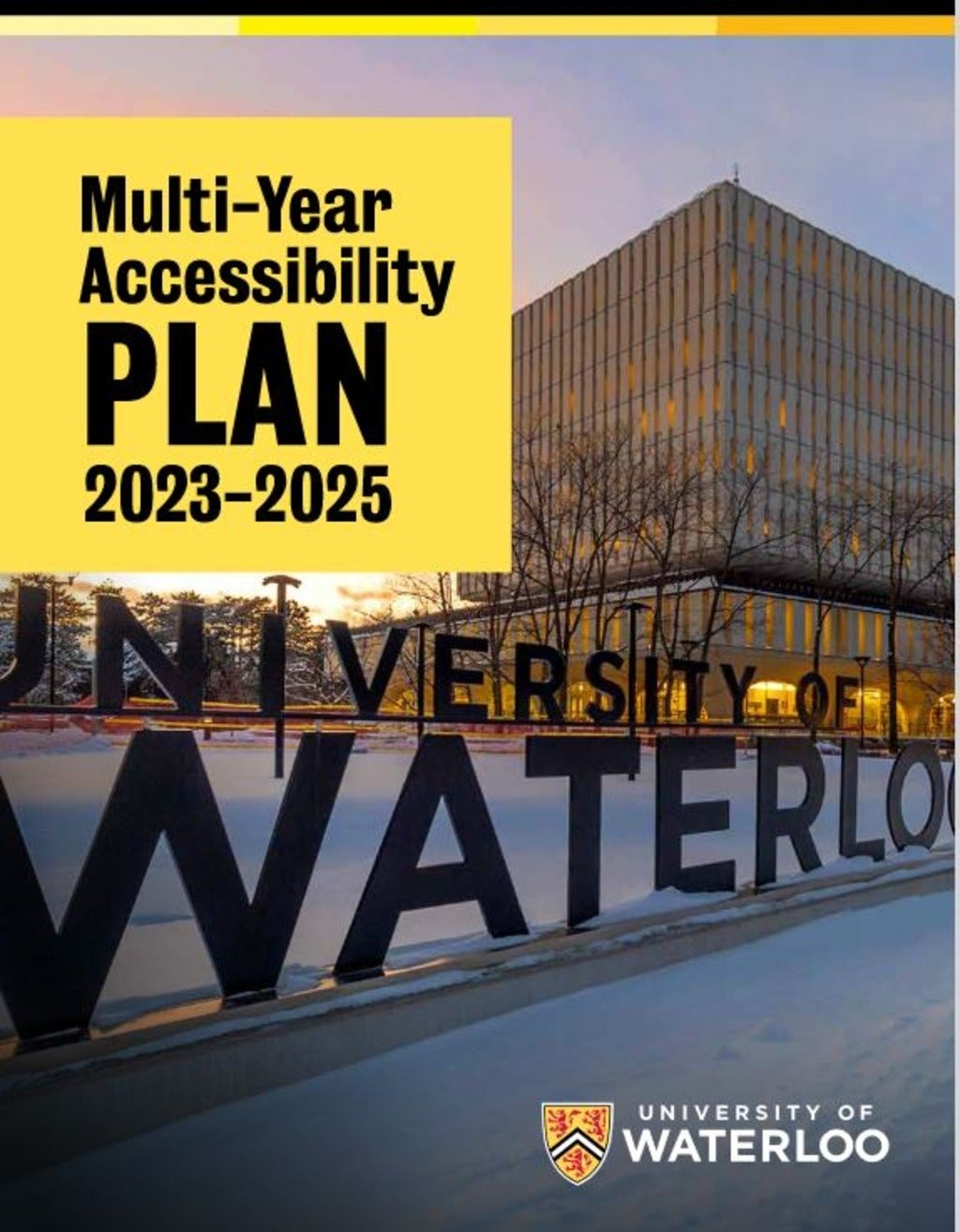 Cover of the Multi-Year Accessibiltiy Plan 2023-2025