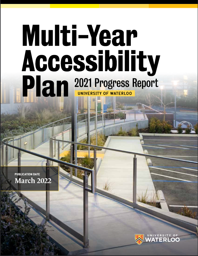 Cover page of the Multi-Year Accessibility Progress Report 2021