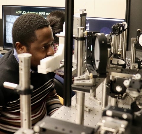 Volunteer in the AOSLO system