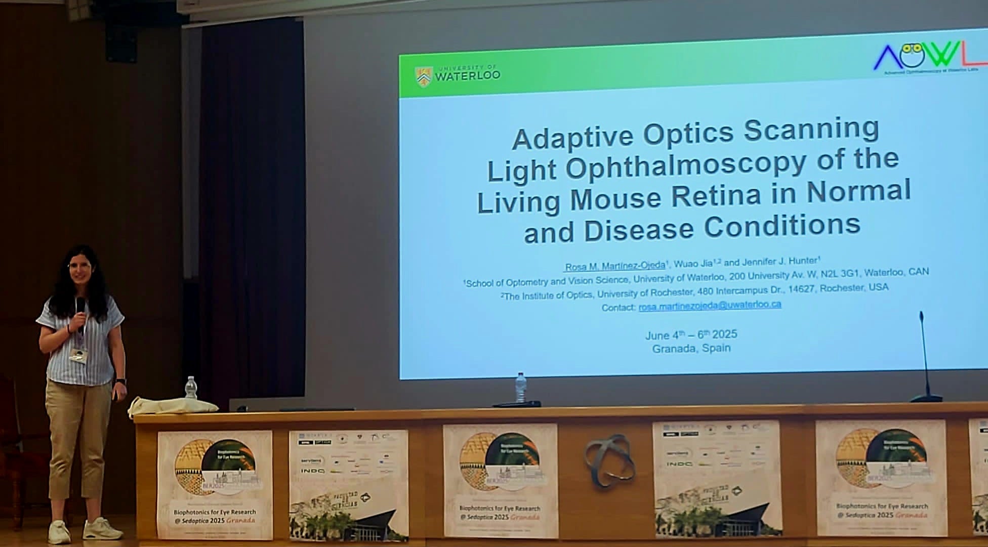 Rosa with her presentation at BER2025 conference 