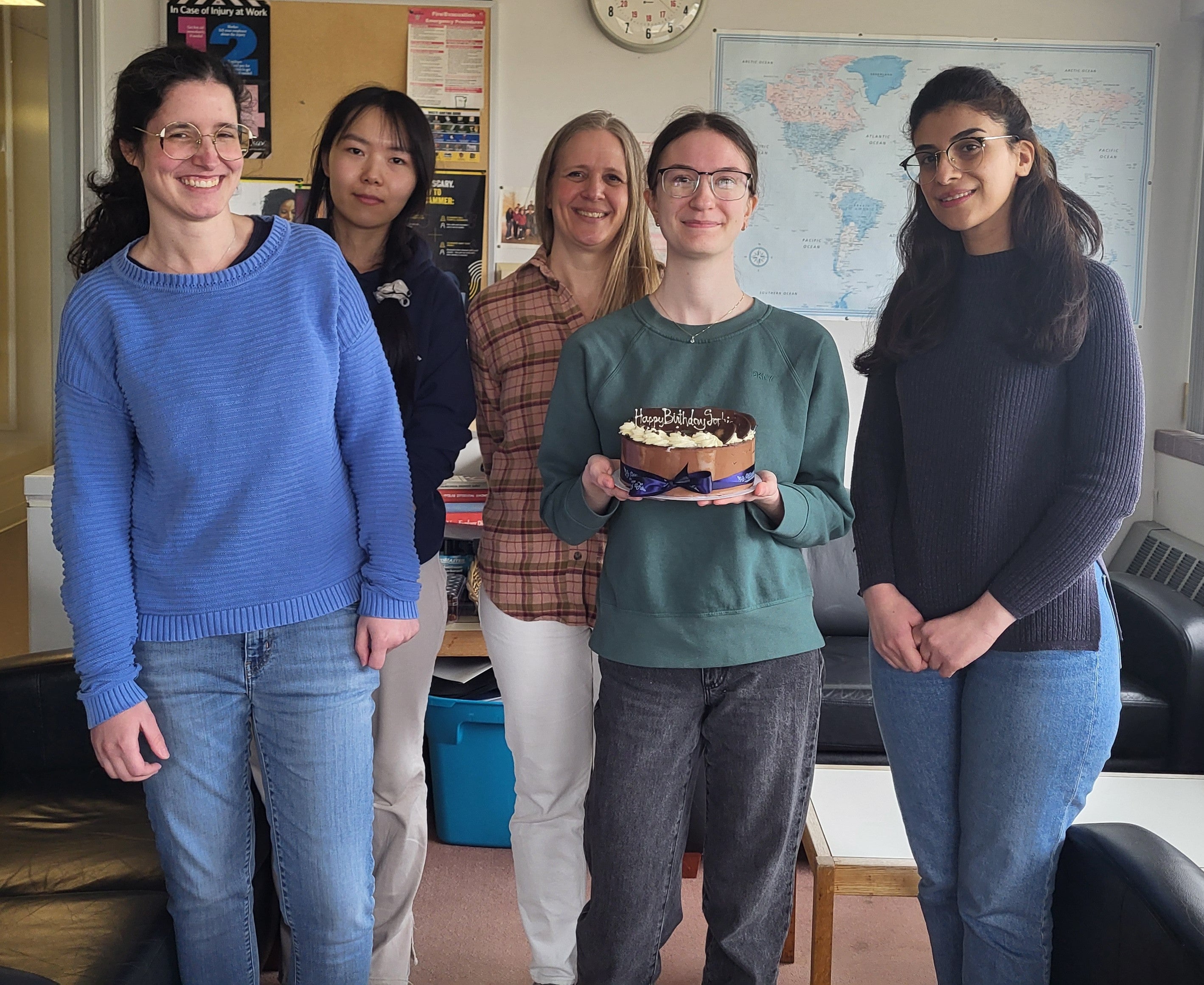 Lab picture celebrating a birthday