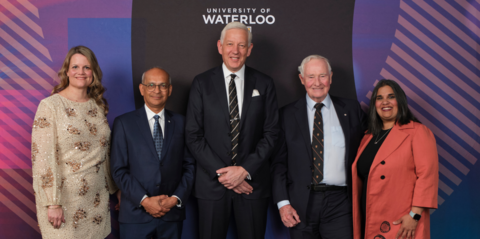 From left to right - Nenone Donaldson, Vivek Goel, Dominic Barton, David Johnston,  Piya Chattopadhyay