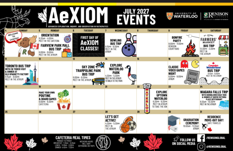 AeXIOM's July 2027 event calendar