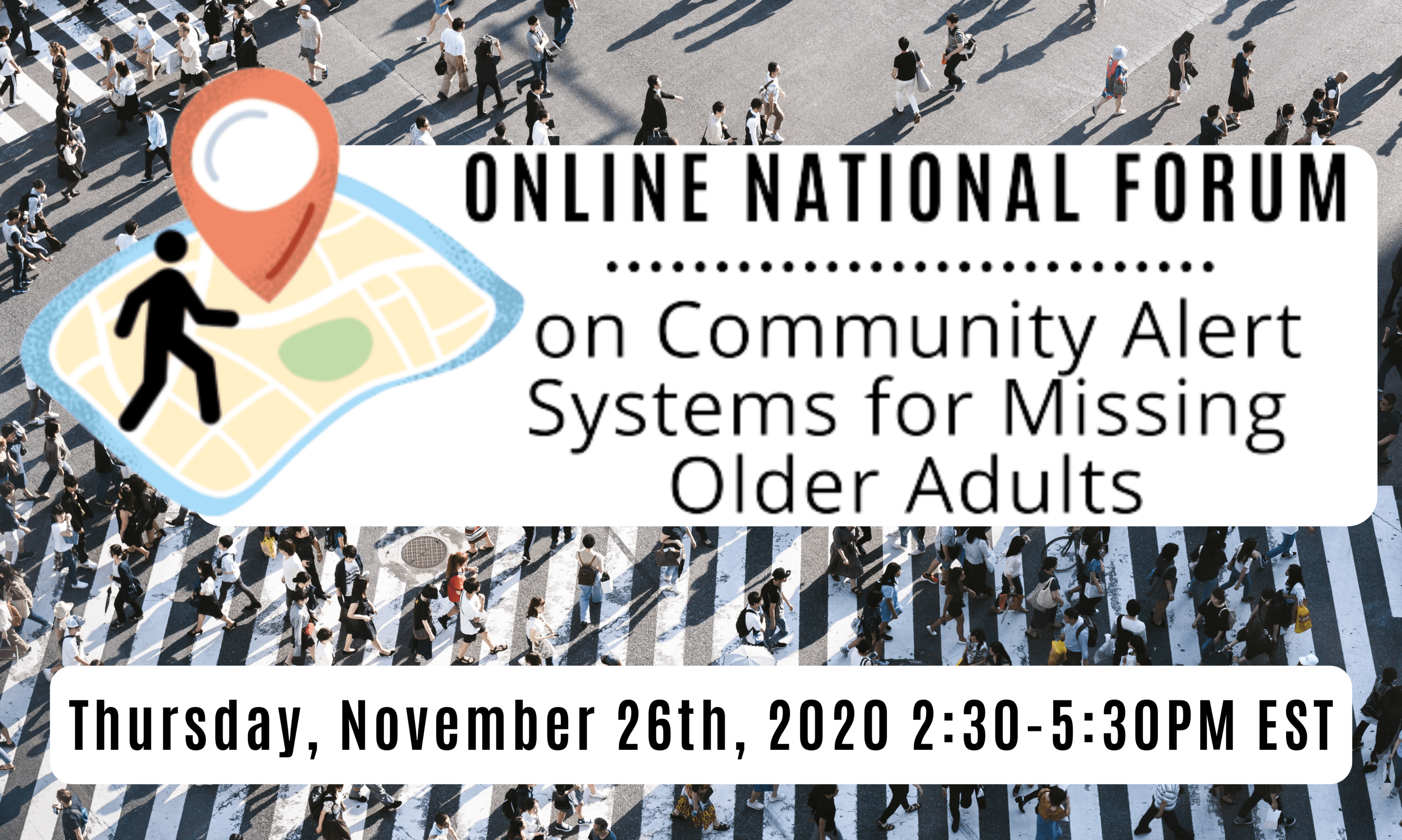 Online national forum on community alert systems for missing older adults logo
