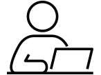 Person using a laptop