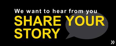 Share your story call to action button