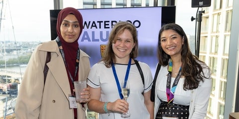 UWaterloo alumni smiling together