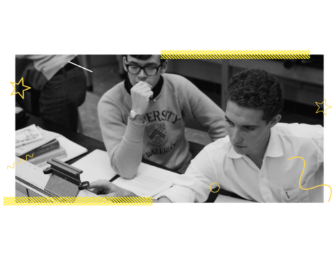 1968 2 thinking students