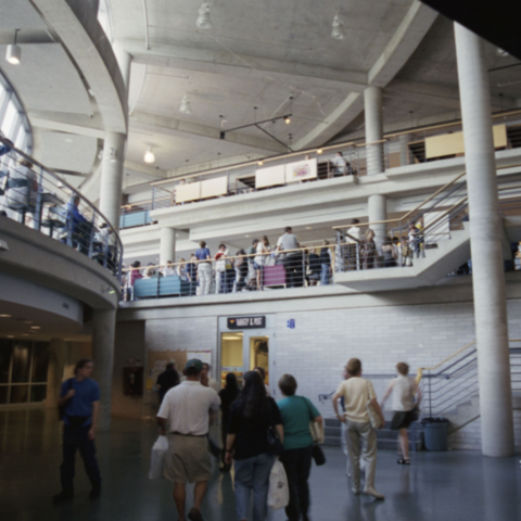 Poeple in the Student Life Center in 1998